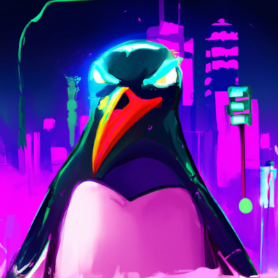 A paranoid looking penguin.